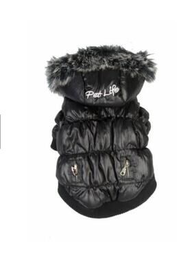 Pet Life Metallic Ski Parka Dog Jacket with Hood Size XSmall